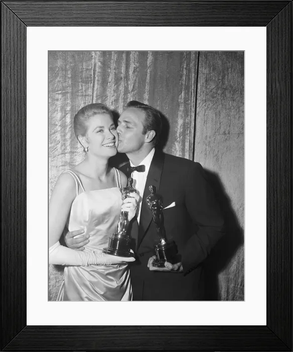 Framed Print : Oscar Winners Grace Kelly And Brando Framed Print : Oscar Winners Grace Kelly And Brando