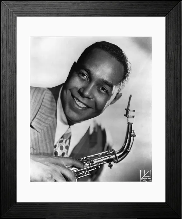 Framed Print : Charlie Parker Holding Saxophone Framed Print : Charlie Parker Holding Saxophone