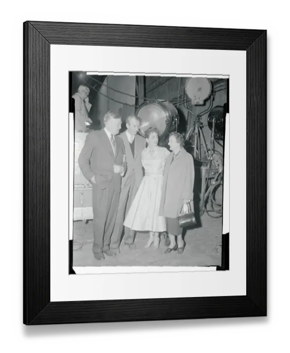 Framed Print : Joan Crawford with James Stewart and His Father and New Bride Framed Print : Joan Crawford with James Stewart and His Father and New Bride