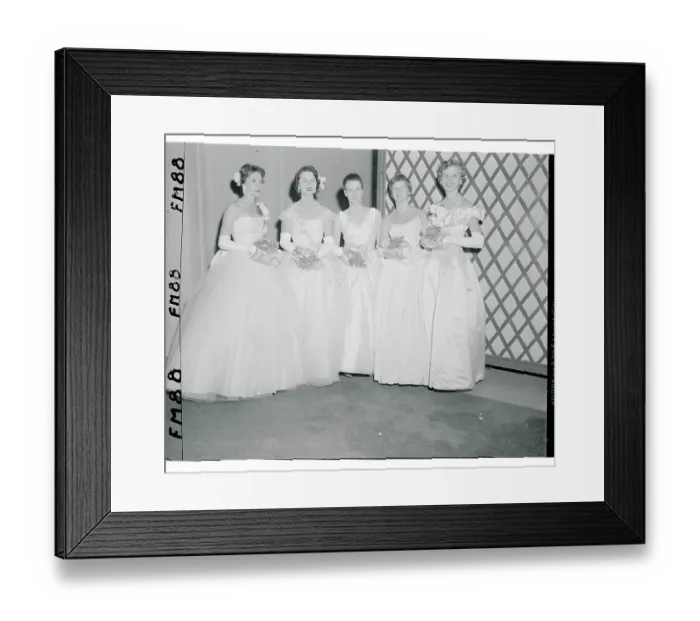 Framed Print : Portrait of Five Debutantes Framed Print : Portrait of Five Debutantes
