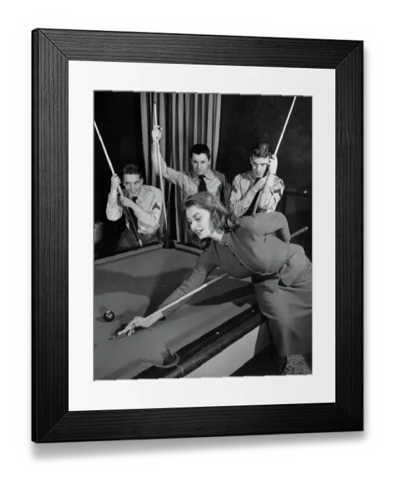 Framed Print : Sophia Loren Playing Billiards Framed Print : Sophia Loren Playing Billiards