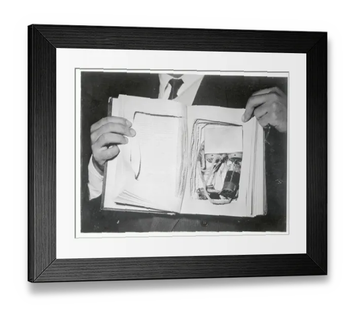 Framed Print : Wireless Transmitter Inside a Book