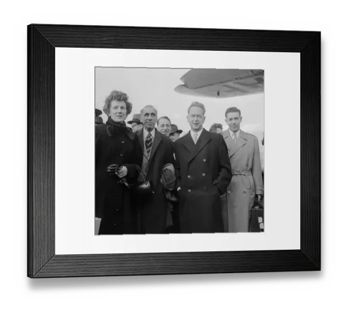 Framed Print : Dag Hammerskjold and Group Before Overseas Mission Framed Print : Dag Hammerskjold and Group Before Overseas Mission