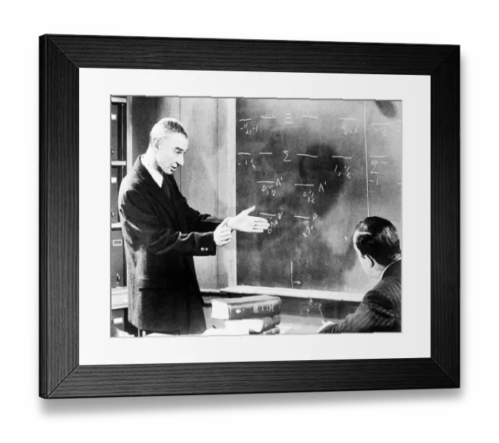 Framed Print : J. Robert Oppenheimer Talking with Edward Murrow Framed Print : J. Robert Oppenheimer Talking with Edward Murrow