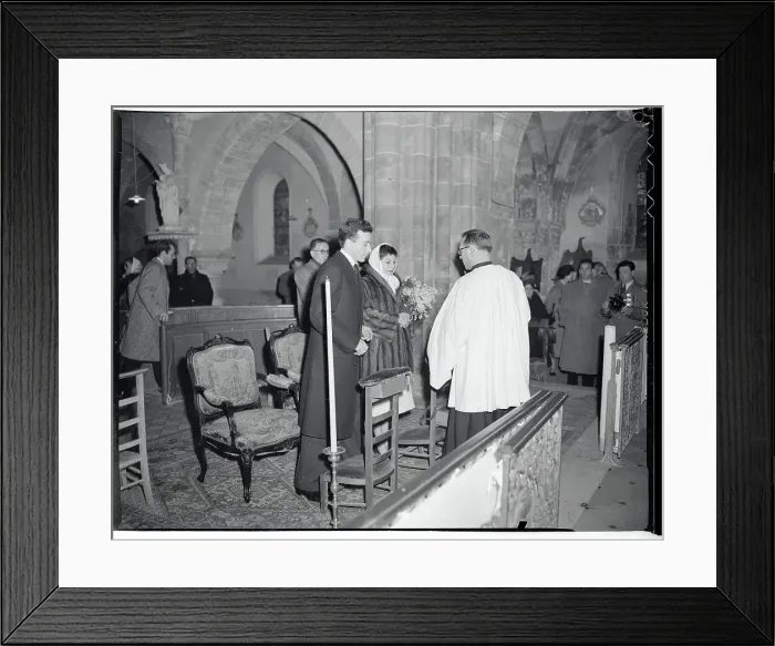 Framed Print : Roland Petit and Renee Jeanmaire at Wedding Altar Framed Print : Roland Petit and Renee Jeanmaire at Wedding Altar