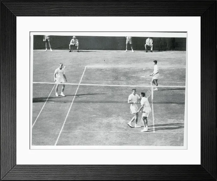 Framed Print : Tony Trabert Shaking Hands with Vic Seixas Framed Print : Tony Trabert Shaking Hands with Vic Seixas