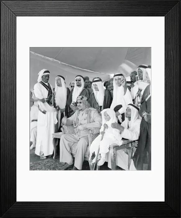 Framed Print : King Saud Surrounded by Family Members Framed Print : King Saud Surrounded by Family Members