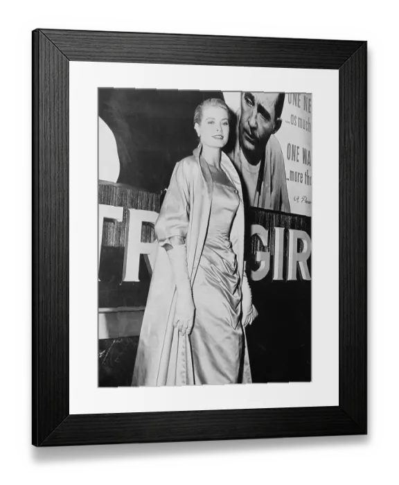 Framed Print : Grace Kelly In Gown With Matching Gloves Framed Print : Grace Kelly In Gown With Matching Gloves