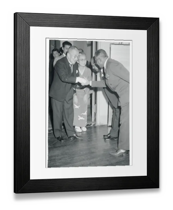 Framed Print : John Kotelawala Shaking Hands with Ichiro Hatoyama Framed Print : John Kotelawala Shaking Hands with Ichiro Hatoyama