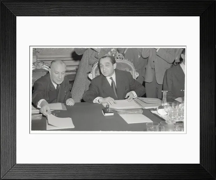 Framed Print : Portrait of Pierre Mendes-France Framed Print : Portrait of Pierre Mendes-France