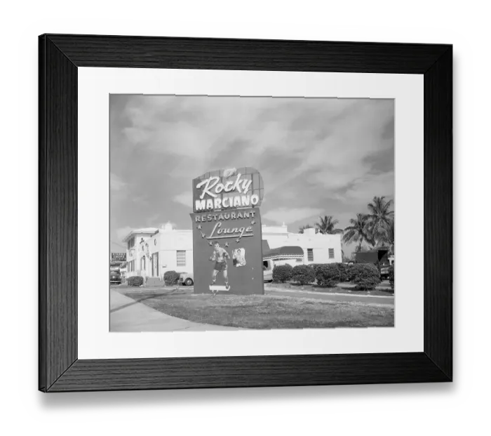 Framed Print : Sign of Rocky Marciano's Restaurant Framed Print : Sign of Rocky Marciano's Restaurant