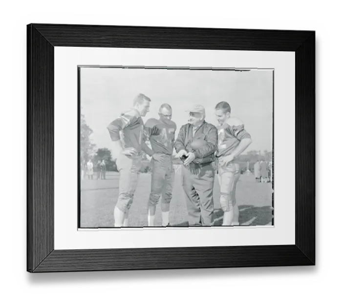 Framed Print : Lynn Waldorf Talking to His Quarterbacks