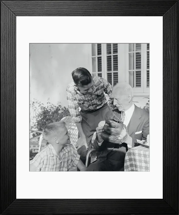 Framed Print : Connie Mack Telling Stories to His Grandsons Framed Print : Connie Mack Telling Stories to His Grandsons
