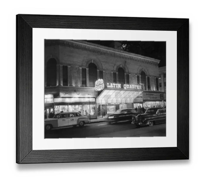 Framed Print : Exterior Front View of the Latin Quarter Nightclub Framed Print : Exterior Front View of the Latin Quarter Nightclub