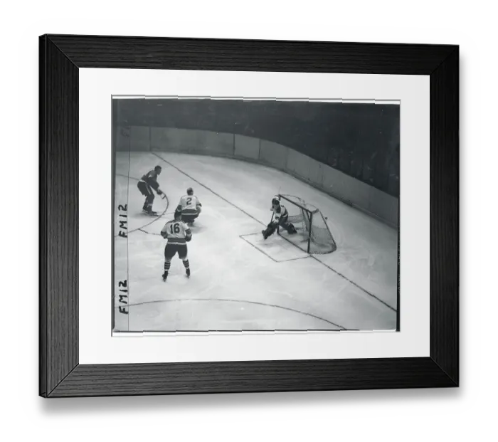 Framed Print : Marty Pavelich Scoring a Goal Framed Print : Marty Pavelich Scoring a Goal