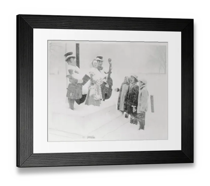 Framed Print : Children Singing Along with Animated Figures Framed Print : Children Singing Along with Animated Figures