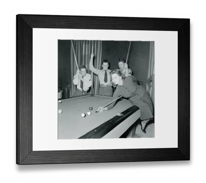 Framed Print : Sophia Loren Playing Billiards Framed Print : Sophia Loren Playing Billiards