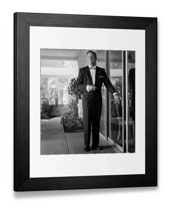 Framed Print : Man Modeling a Suit