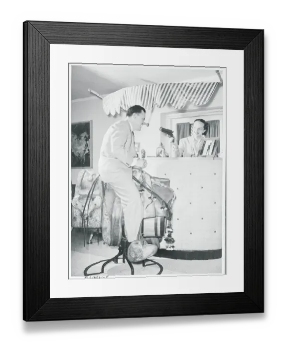 Framed Print : Jack Bennett and Wife Enjoying Their Texan Decorations Framed Print : Jack Bennett and Wife Enjoying Their Texan Decorations