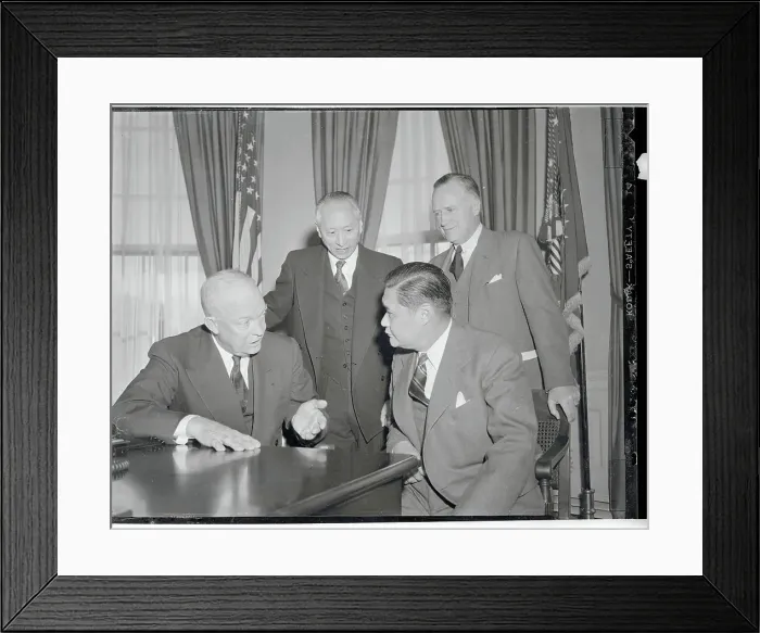Framed Print : Political Leaders Calling on Dwight D. Eisenhower Framed Print : Political Leaders Calling on Dwight D. Eisenhower