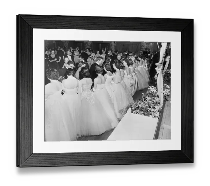 Framed Print : Greeting Line at Debutante Cotillion and Christmas Ball Framed Print : Greeting Line at Debutante Cotillion and Christmas Ball