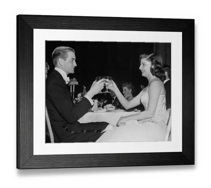 Framed Print : Painter Richard Estes with Debutante Cary Latimer