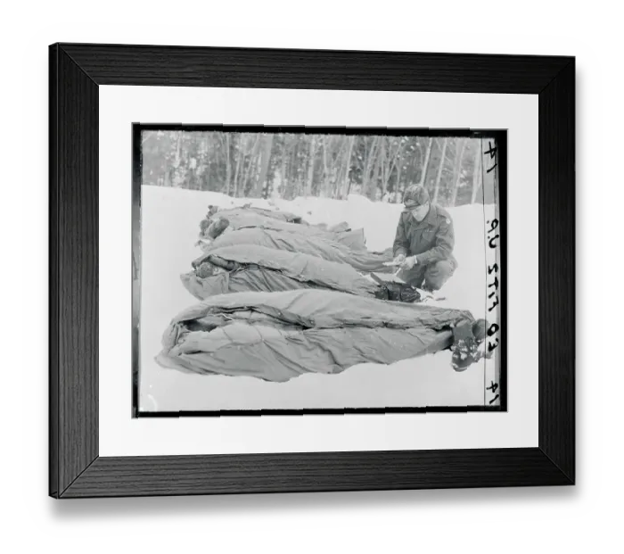 Framed Print : Soldiers Testing Sleeping Gear Framed Print : Soldiers Testing Sleeping Gear