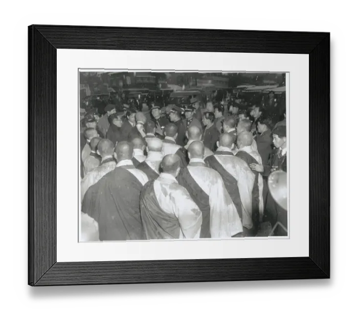 Framed Print : Korean Monks Protesting Marriage Ban