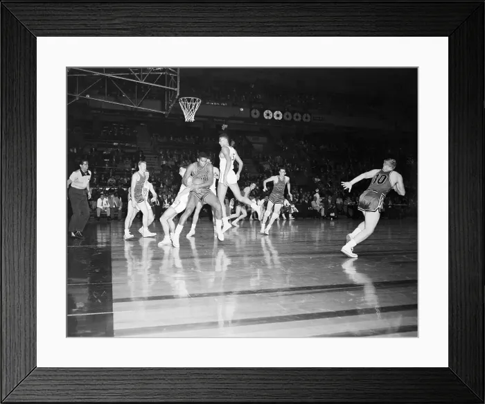 Framed Print : Maurice Stokes Fighting for the Basketball Framed Print : Maurice Stokes Fighting for the Basketball