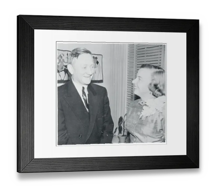 Framed Print : Portrait of Justice William O. Douglas with New Wife
