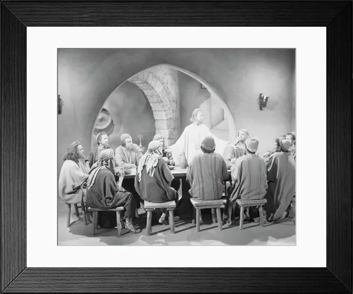 Framed Print : Actors Recreating the Last Supper Framed Print : Actors Recreating the Last Supper