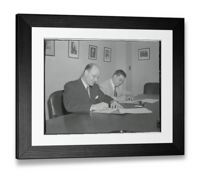 Framed Print : Portrait of Henry F. Holland and Jose Luis Cruz-Salazar Framed Print : Portrait of Henry F. Holland and Jose Luis Cruz-Salazar