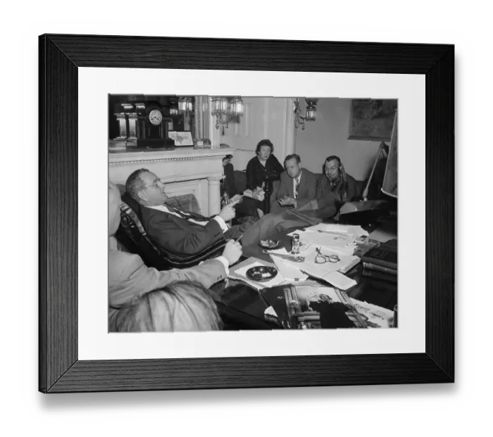 Framed Print : Senator Lyndon Johnson Talks to Reporters Framed Print : Senator Lyndon Johnson Talks to Reporters