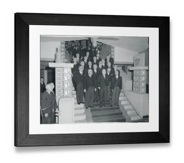 Framed Print : Portrait of Ichiro Hatoyama's Cabinet Members