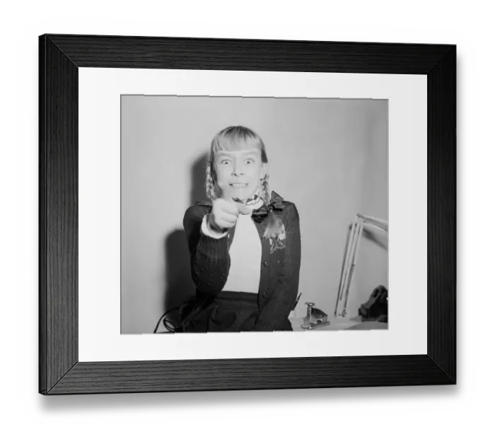 Framed Print : Patty McCormack Pointing Framed Print : Patty McCormack Pointing