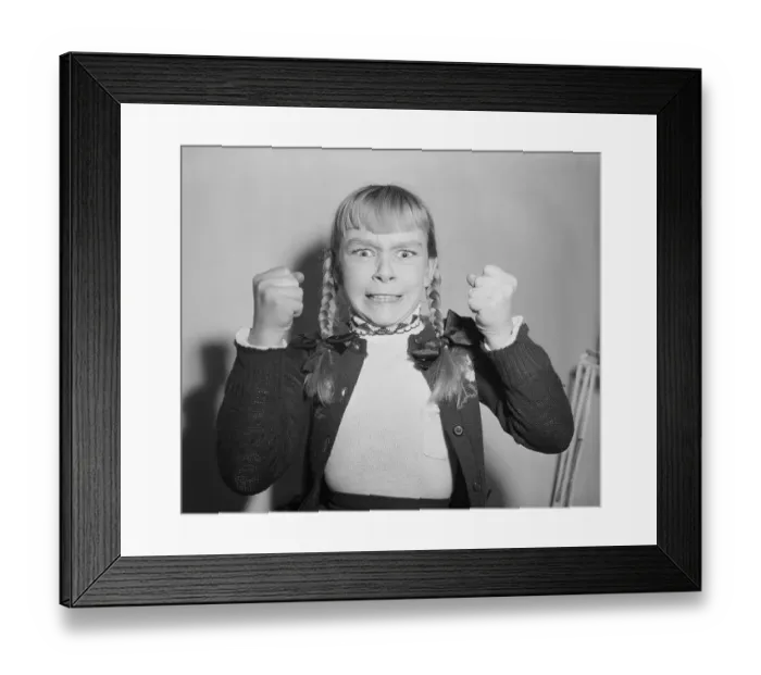 Framed Print : Patty McCormack Clenching Fists Framed Print : Patty McCormack Clenching Fists