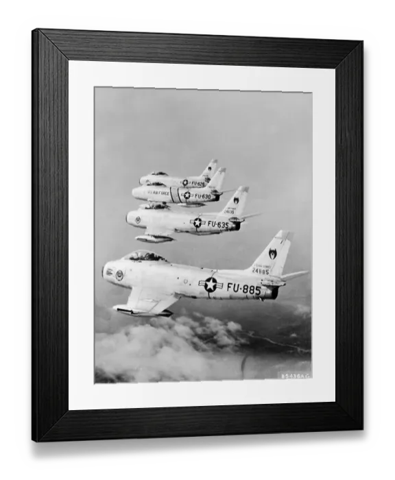 Framed Print : Flight of F-86 Sabrejets Guard the Philippines Framed Print : Flight of F-86 Sabrejets Guard the Philippines
