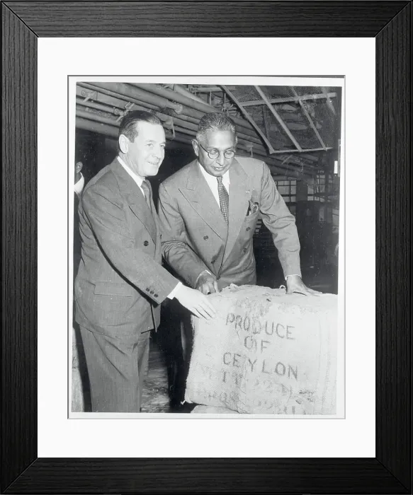 Framed Print : Sir John Kotelawala Inspecting Natural Rubber Framed Print : Sir John Kotelawala Inspecting Natural Rubber