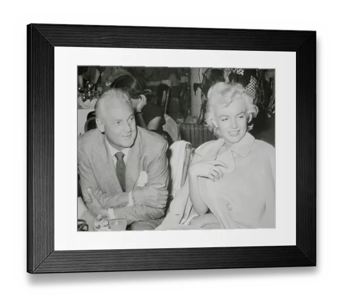 Framed Print : Marilyn Monroe Talking to Charlie Farrell Framed Print : Marilyn Monroe Talking to Charlie Farrell