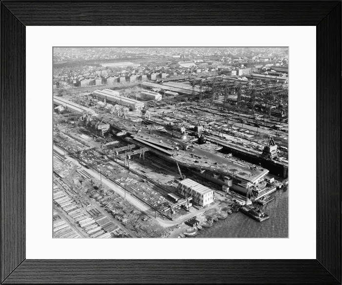 Framed Print : Building of USS Forrestal Framed Print : Building of USS Forrestal
