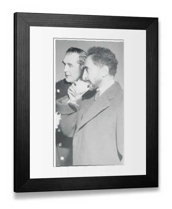 Framed Print : Haile Selassie Drinking Milk
