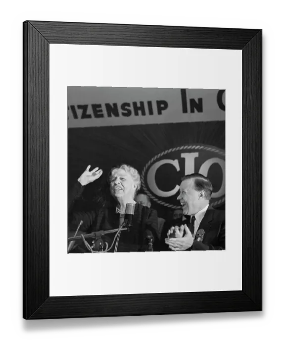 Framed Print : Eleanor Roosevelt Speaking at CIO Convention Framed Print : Eleanor Roosevelt Speaking at CIO Convention