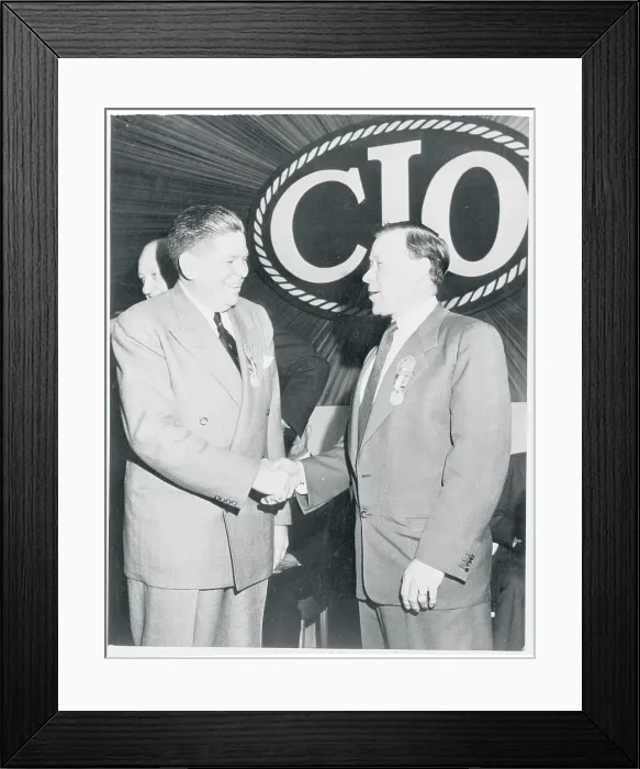 Framed Print : James P. Mitchell Shaking Hands with Walter Reuther Framed Print : James P. Mitchell Shaking Hands with Walter Reuther