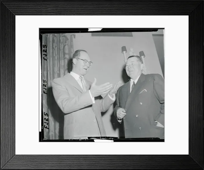 Framed Print : Del Webb Speaking with Tom Yawkey Framed Print : Del Webb Speaking with Tom Yawkey