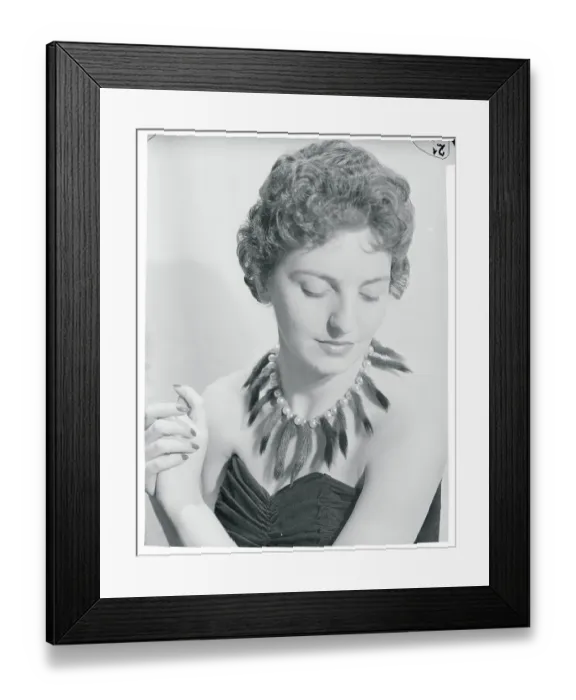 Framed Print : Woman Wearing Neck Piece Framed Print : Woman Wearing Neck Piece