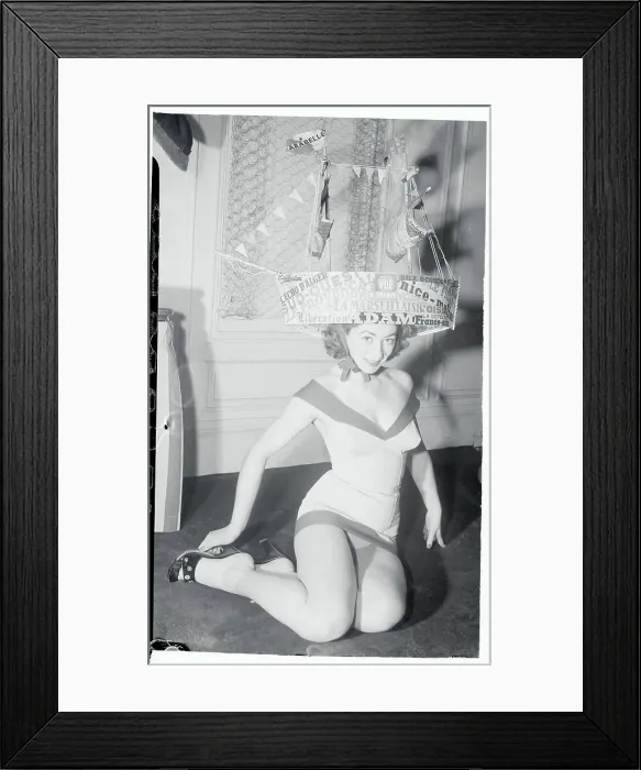Framed Print : French Girl Wearing an Artist Hat Framed Print : French Girl Wearing an Artist Hat