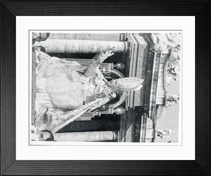 Framed Print : Pope Pius XII Sitting in Chair