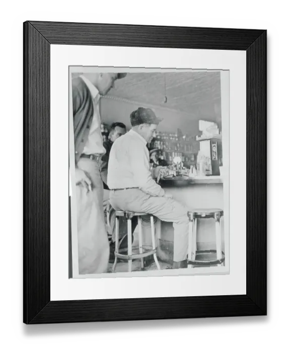 Framed Print : Man Reading a Geiger Counter Framed Print : Man Reading a Geiger Counter
