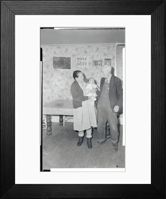 Framed Print : Moses P. Reyes Standing with Wife and 23rd Child Framed Print : Moses P. Reyes Standing with Wife and 23rd Child