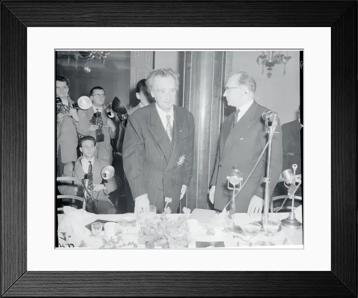 Framed Print : Arthur Honegger Standing Next to a Colleague Framed Print : Arthur Honegger Standing Next to a Colleague